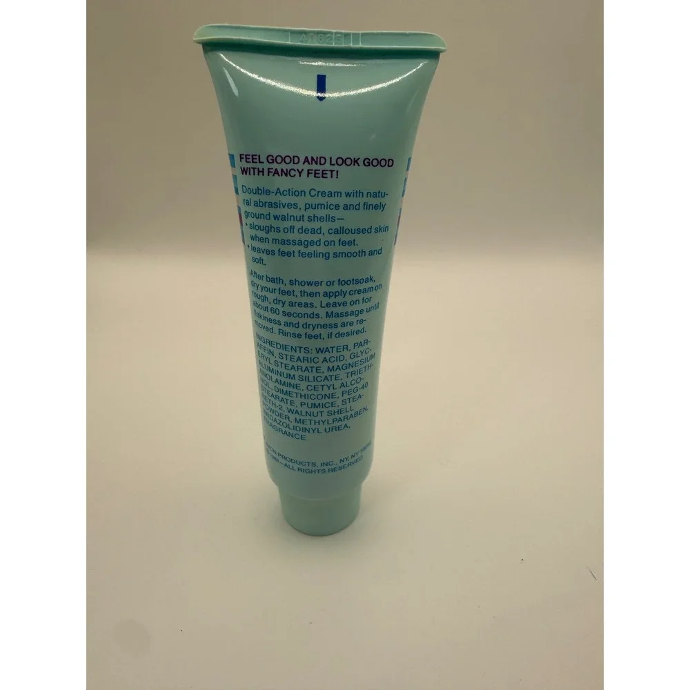 Vintage‎ Avon Fancy Feet Double-Action Cream 3 oz Foot Sloughs Smooths 1981 Blue